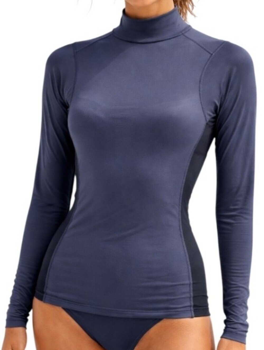 Patagonia Capilene Rashguard Coverup Women Small Blue Black